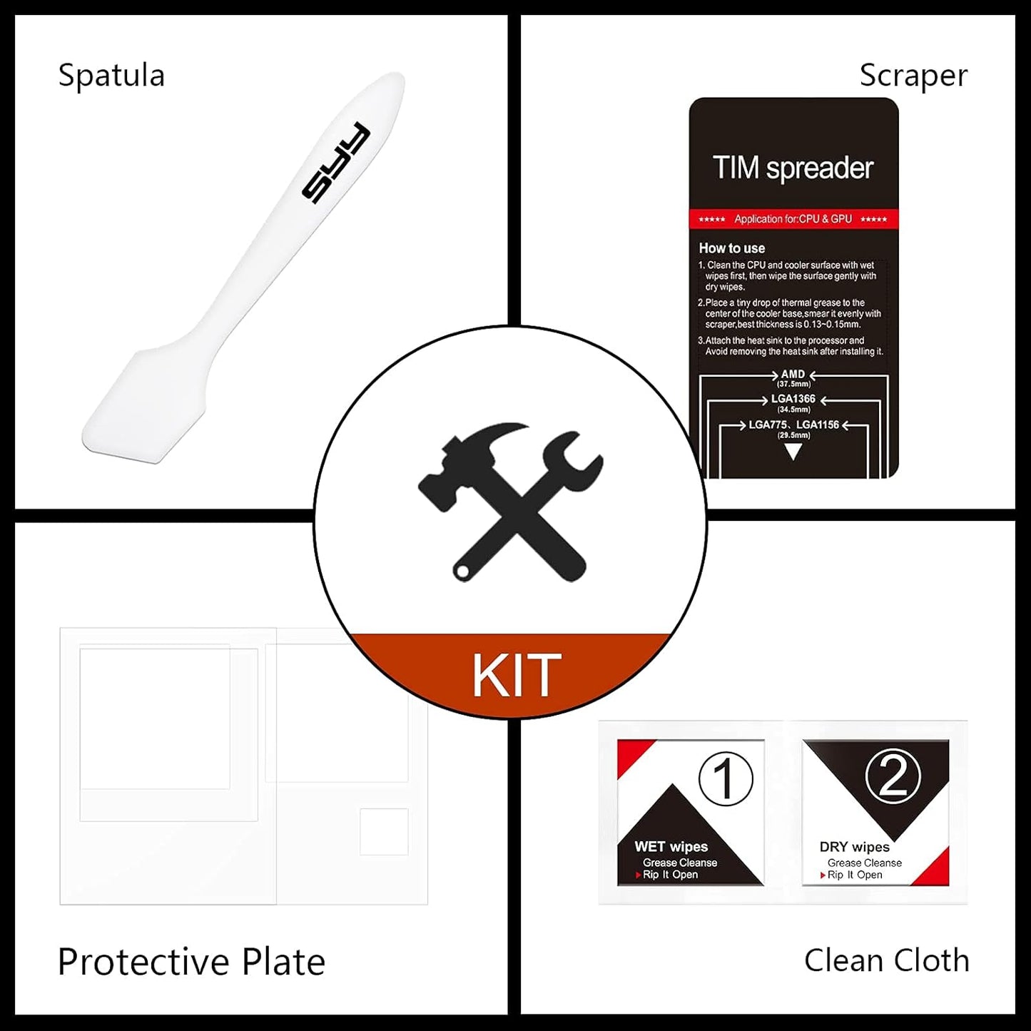 Thermal Paste, 2 Grams CPU Paste Thermal Compound Paste Heatsink for Ic/Processor/Cpu/All Coolers, 15.7W/M.K Carbon Based High Performance, Thermal Interface Material, CPU Thermal Paste