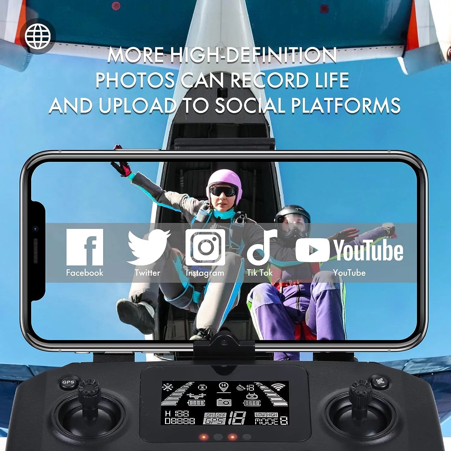 Drone with 4K Camera for Adults and Beginners, 5G Wifi Transmission, 40 Minutes Flight Time,Orange