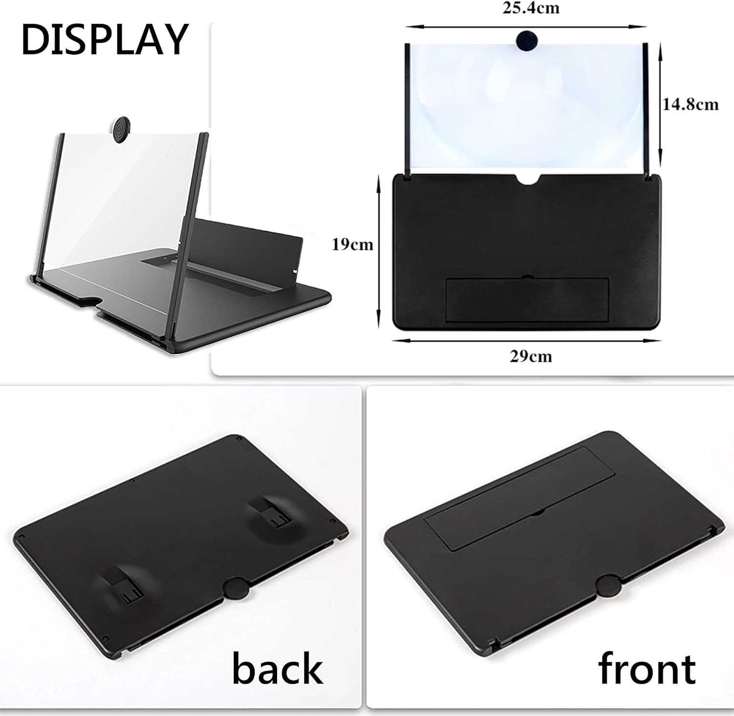 Smartphone Screen Magnifier Stand 14 Inch 3D Foldable Amplifier for Cell Phone with Adjustable Angle